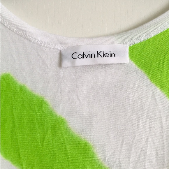 White/bright green maxi Calvin Klein dress - Picture 2 of 3